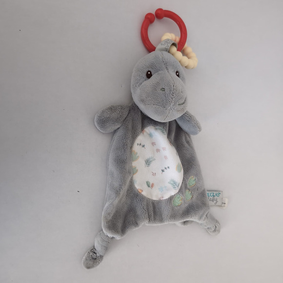 Douglas Baby Cuddle Toys Danny Dino Teether Plush Lovey Ring Stuffed Animal - Picture 4 of 9